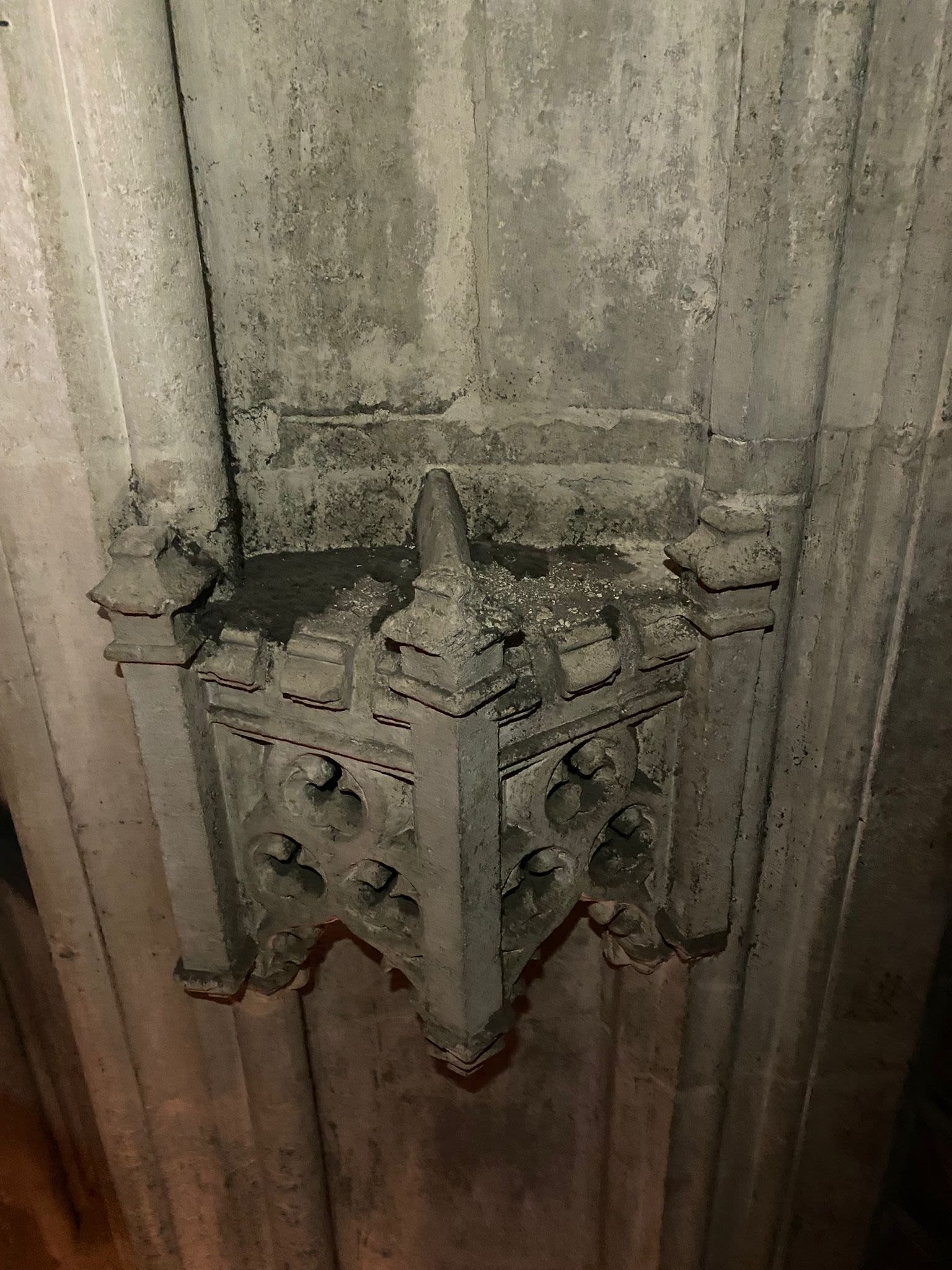 Sixteneenth century masonwork before cleaning